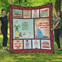 Christmas Not Now Arctic Puffin Quilt Blanket Great Customized Blanket Gifts For Birthday Christmas Thanksgiving and Home Decor
