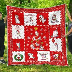 Christmas Unicorn Xmas Gift For Unicorn Lover Quilt and Home Decor