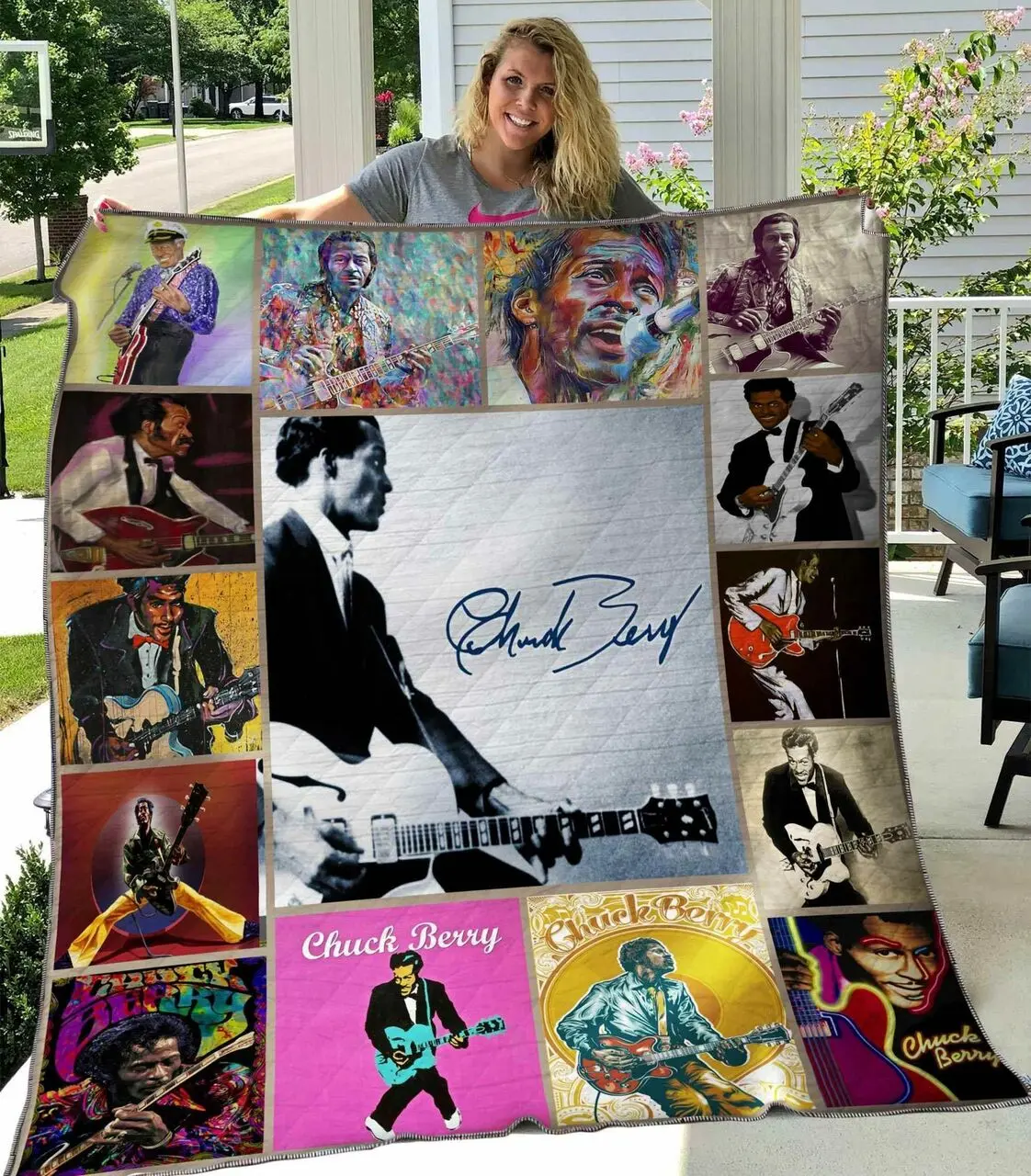 Chuck Berry V1 Blanket Th0107 Quilt and Home Decor