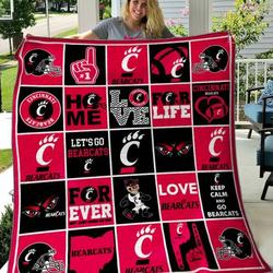 Cincinnati Bearcats Quilt Blanket B070610  Quilt and Home Decor