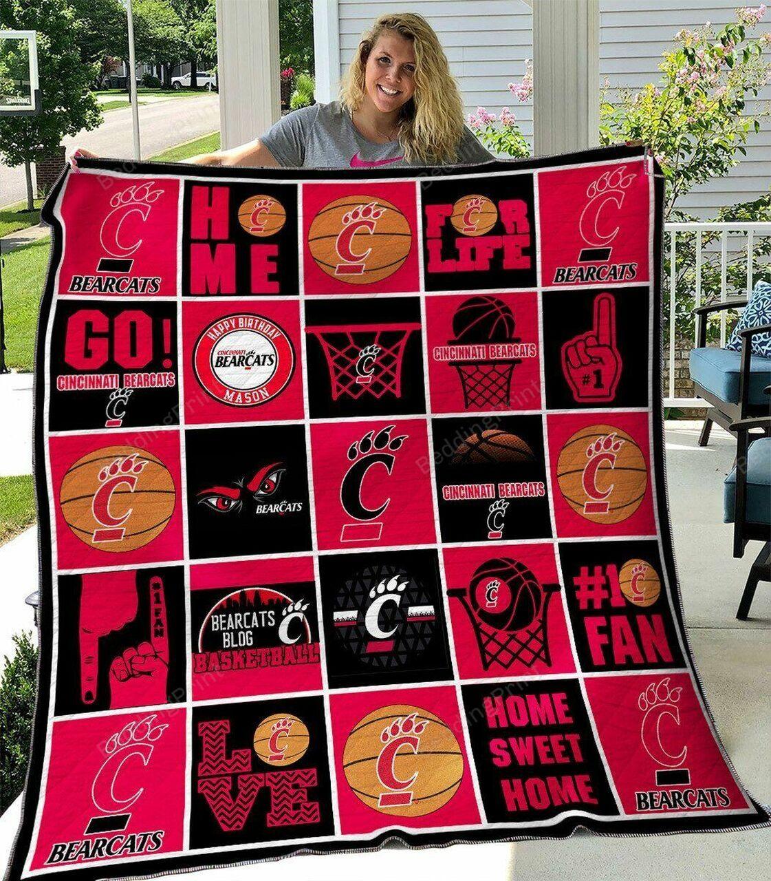 Cincinnati Bearcats Ver 01 All Season Plus Size Quilt Blanket and Home Decor