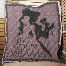 Cinderella Live Your Dreams Tapestry Throw Quilt and Home Decor