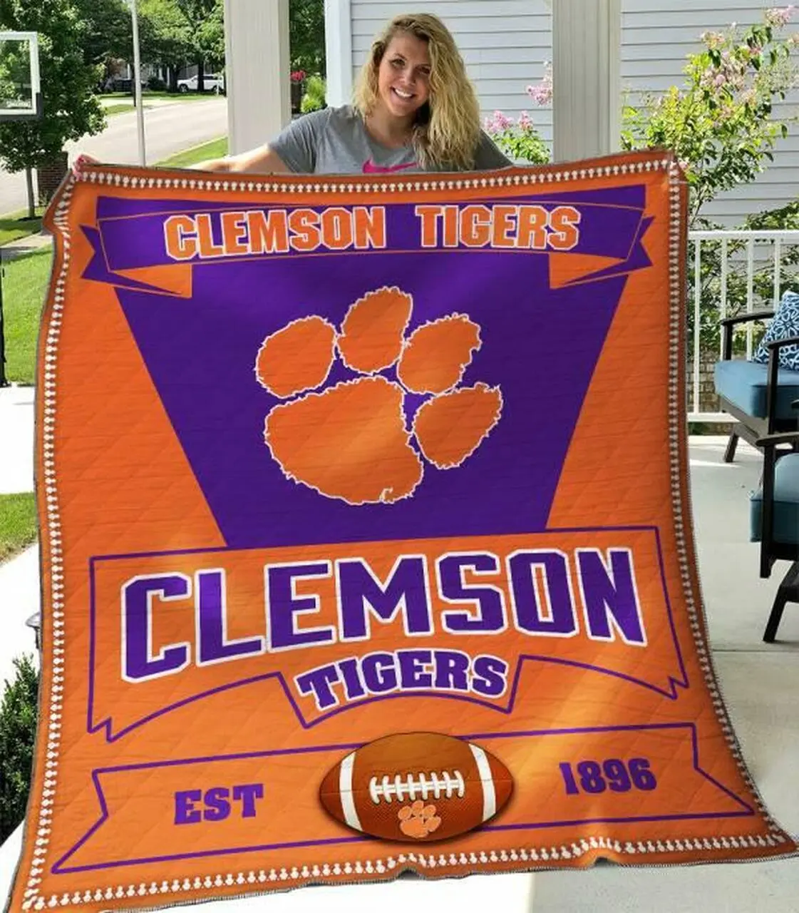 Clemson Tigers Quilt Blanket B060616 Quilt and Home Decor