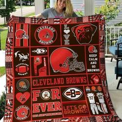 Cleveland Browns Quilt Blanket 02 and Home Decor