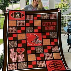 Cleveland Browns Quilt Blanket 03 and Home Decor