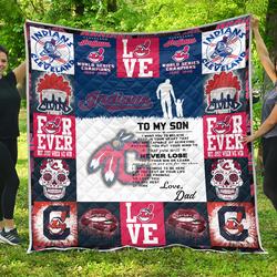 Cleveland Indians Family - To My Son Quilt and Home Decor