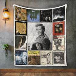 Clint Eastwood Album Covers Quilt Blanket and Home Decor