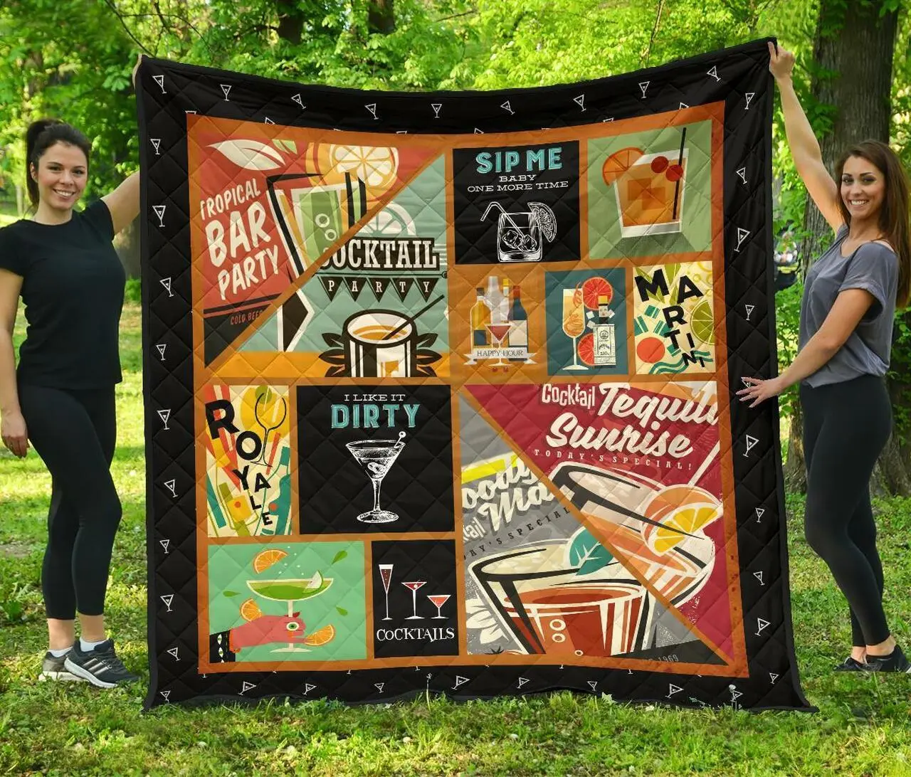 Cocktails Funny For Cocktail Lover Quilt and Home Decor