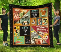 Cocktails Funny For Cocktail Lover Quilt and Home Decor