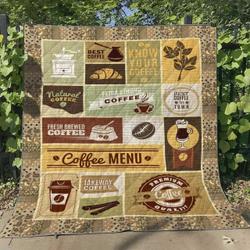 Coffee Cg060605 Quilt Blanket and Home Decor