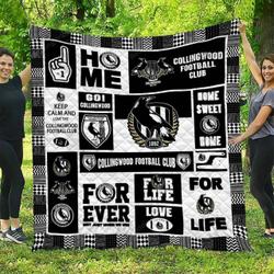 Collingwood Football Club Ver 01 All Season Plus Size Quilt Blanket and Home Decor