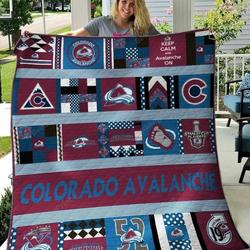 Colorado Avalanche 04 All Season Plus Size Quilt Blanket and Home Decor