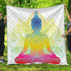Colorful Buddha Lotus Cl17100187Mdq Quilt Blanket and Home Decor
