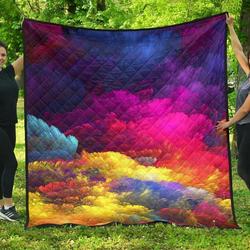 Colorful Clouds Ah Quilt Derqhq and Home Decor