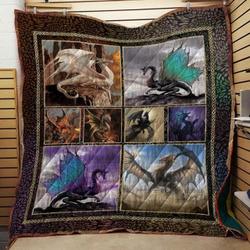 Colorful Dragon Washable Handmade Quilt 2211-01 and Home Decor