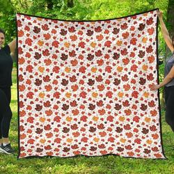 Colorful Maple Leaf Pattern DHCDHC DT1910 Quilt Blanket and Home Decor