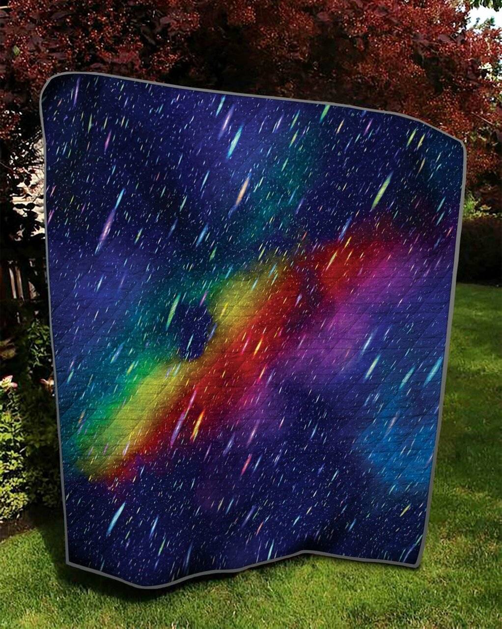 Colorful Raindrops Quilt Oojpg Haiba and Home Decor