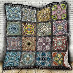 Colorful Seamless Mandala Blanket Kc1707 Quilt and Home Decor