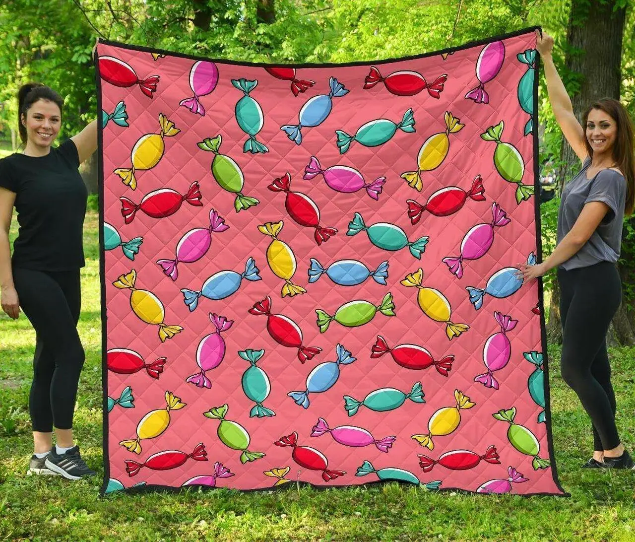 Colorful Wrapped Candy Pattern DHCDHC DT1910 Quilt Blanket and Home Decor