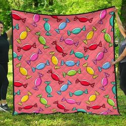 Colorful Wrapped Candy Pattern DHCDHC DT1910 Quilt Blanket and Home Decor