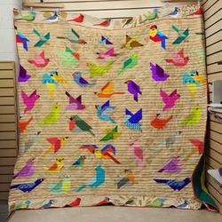 Colorfull Bird Quilt and Home Decor