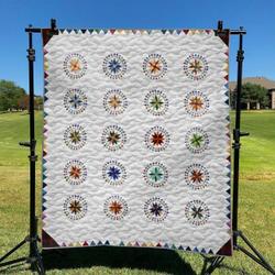 Compass Rose DHCCNA0909 Quilt Blanket and Home Decor