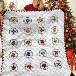 Compass Rose Jfj Quilt Vza and Home Decor