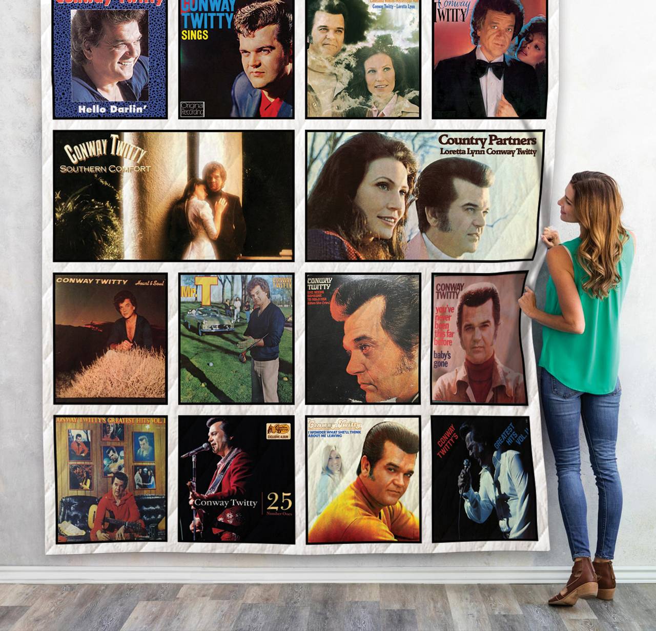 Conway Twitty Album Quilt Blanket 02 and Home Decor