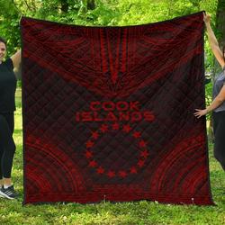 Cook Islands Polynesian Chief Red Version Jfj Quilt Vqo and Home Decor