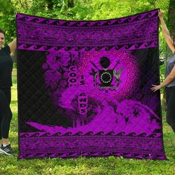 Cook Islands Wave Pureple Design Jfj Quilt Vol and Home Decor