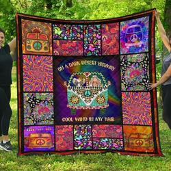 Cool Win In My Hair Hippie Van Funny Gift Idea Quilt and Home Decor
