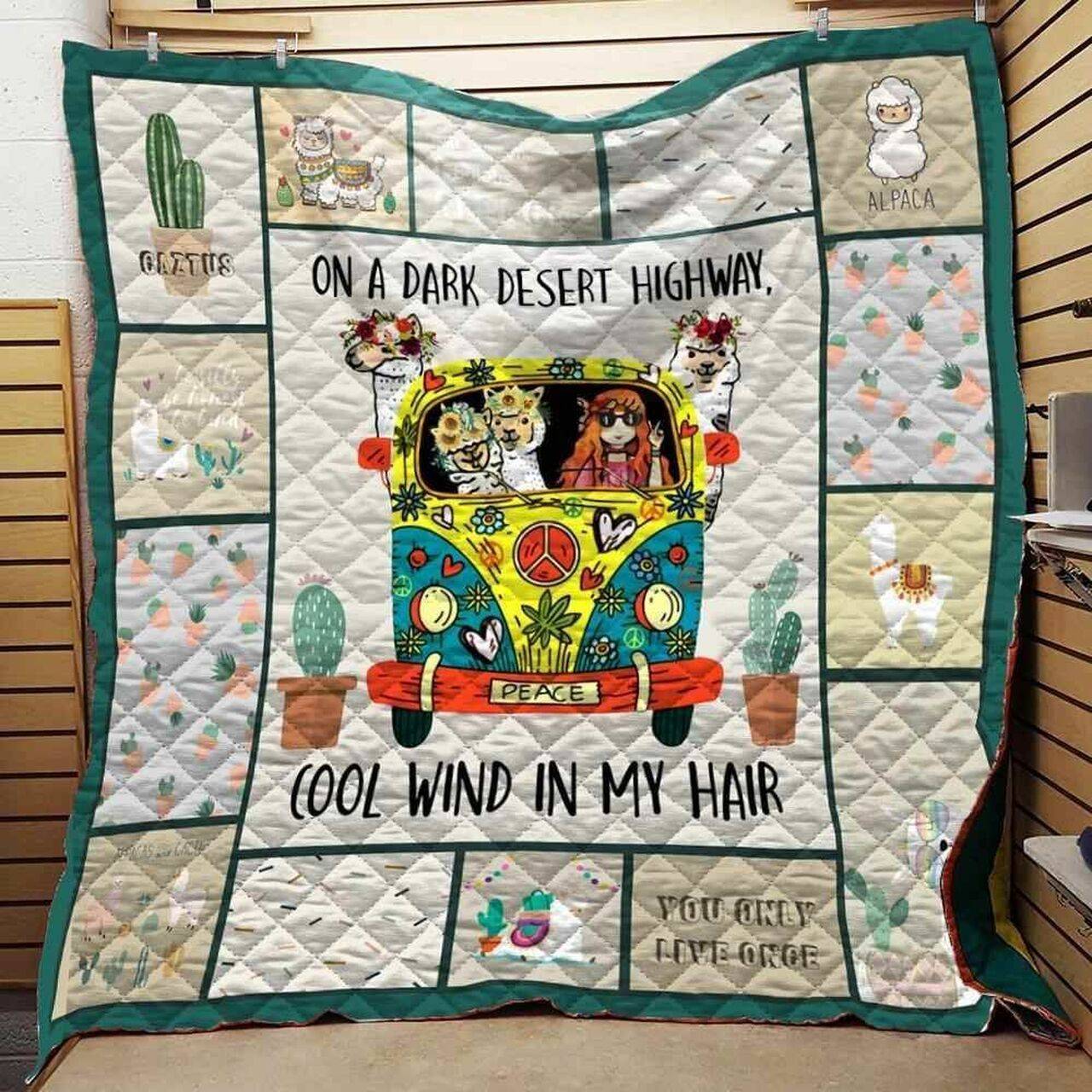Cool Wind In My Hair Alpaca Blanket Th1909 Quilt and Home Decor