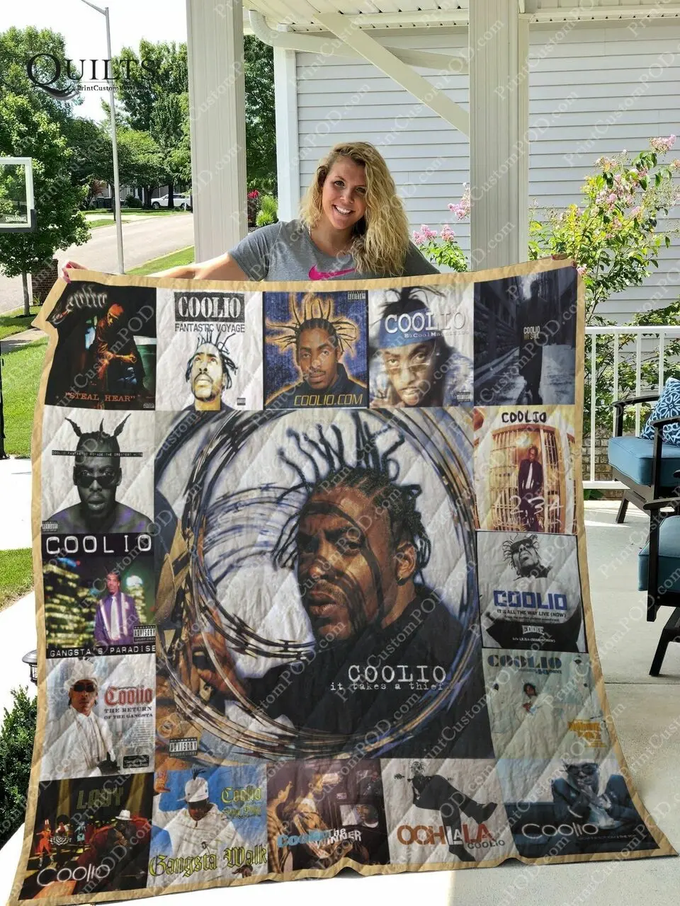 Coolio Albums Quilt Blanket For Fans Ver 17 and Home Decor