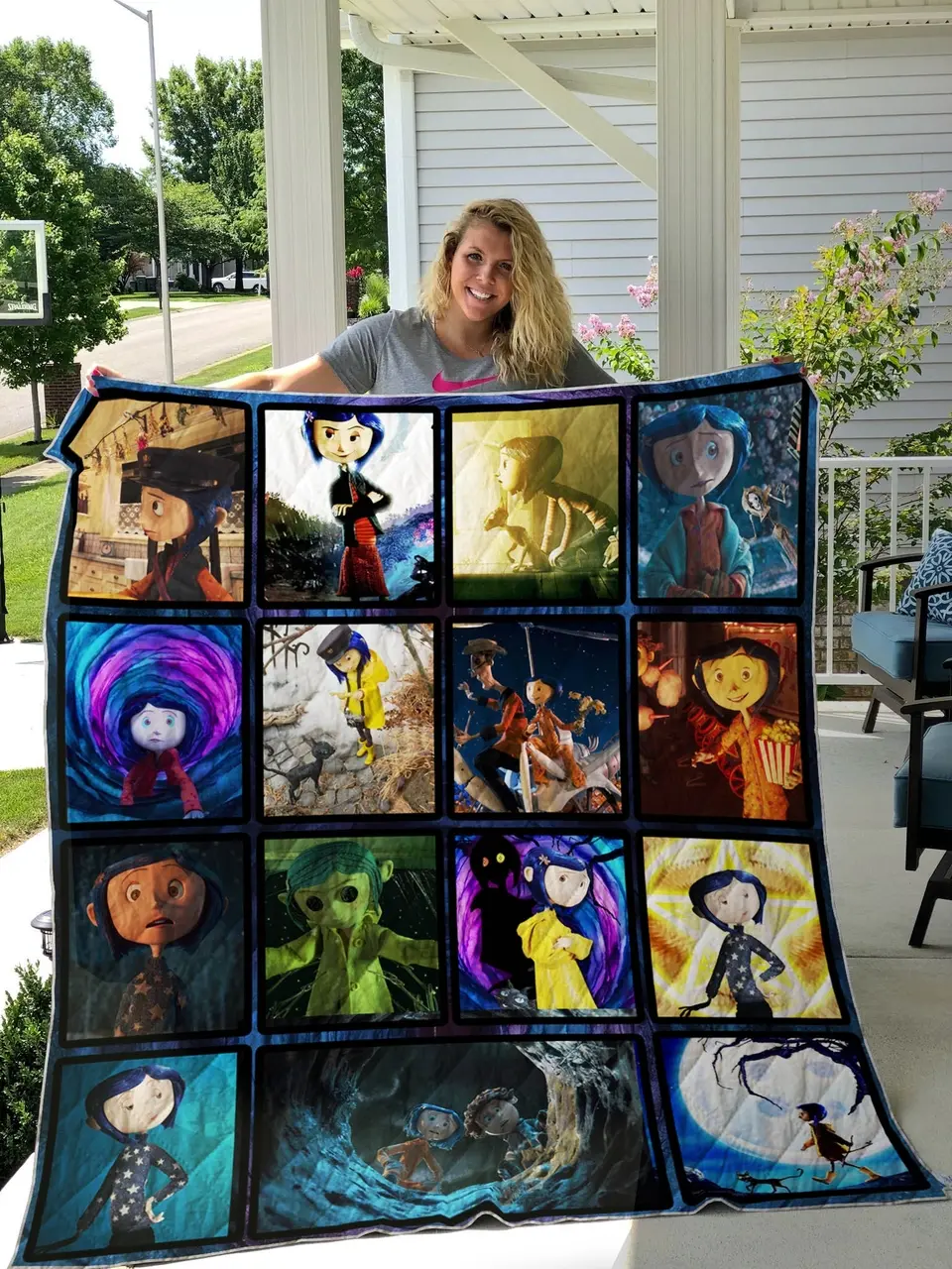 Coraline Poster Quilt 3 and Home Decor