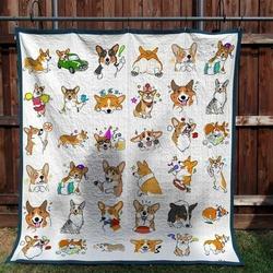 Corgi Clm210614 Quilt Blanket and Home Decor