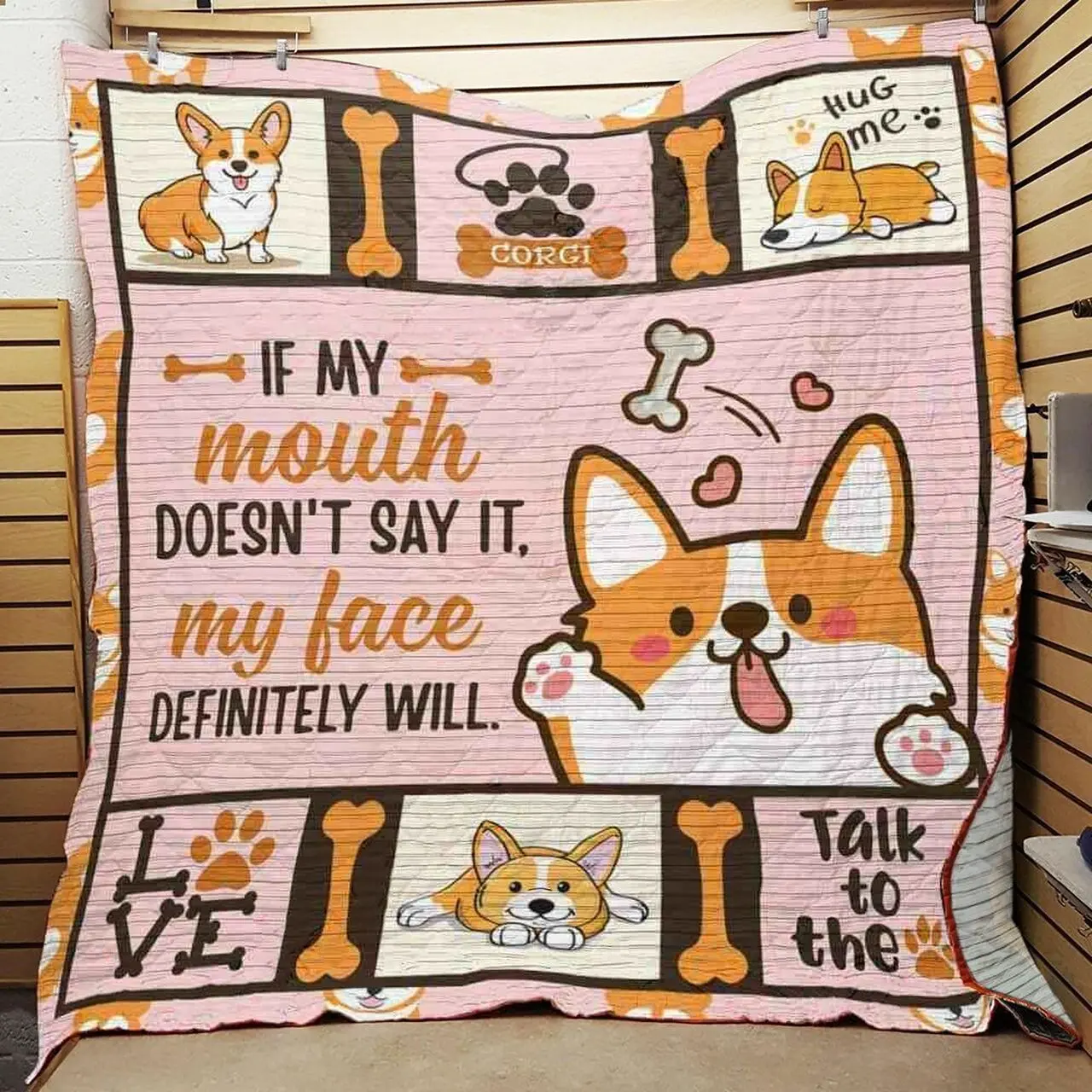Corgi Dog Quilt Blanket ABC07112537 and Home Decor