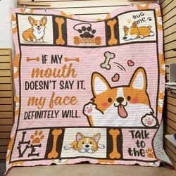 Corgi Dog Quilt Blanket ABC07112537 and Home Decor