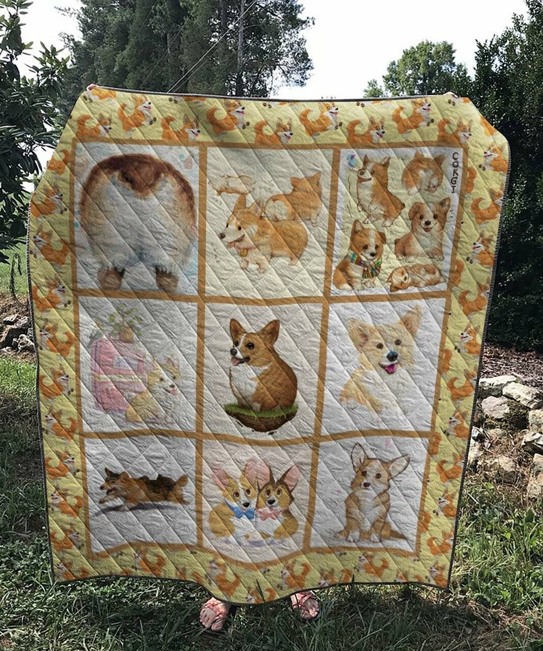 Corgi Dog Quilt and Home Decor