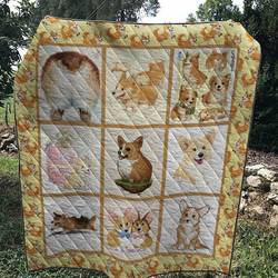 Corgi Dog Quilt and Home Decor