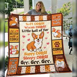 Corgi Jfj Quilt Vaf and Home Decor