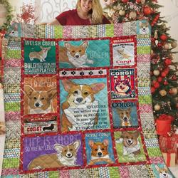 Corgi Life Is Short So Are My Legs Quilt Blanket Great Customized Blanket Gifts For Birthday Christmas Thanksgiving and Home Decor