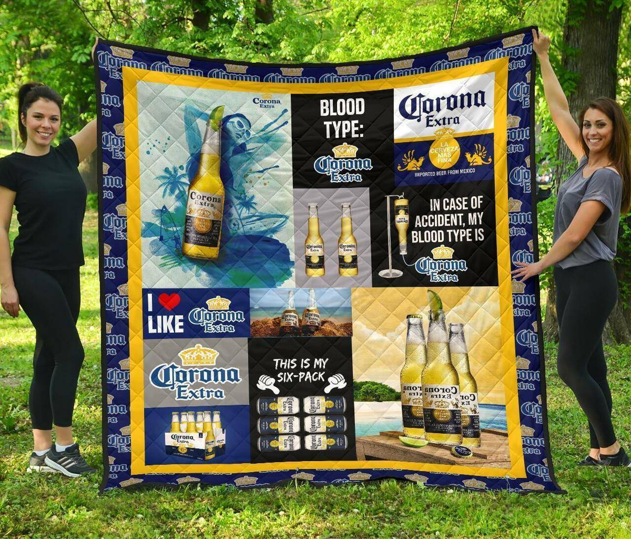 Corona Extra Funny Gift For Beer Lover Quilt and Home Decor