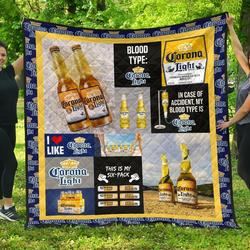Corona Light Funny Gift For Beer Lover Quilt and Home Decor