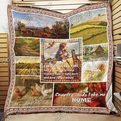 Country Girl Cl2100114Mdq Quilt Blanket and Home Decor