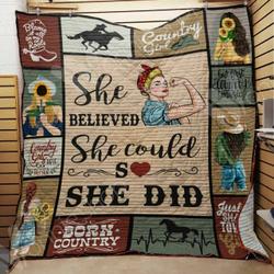 Country Girl Jfj Quilt Ybv and Home Decor