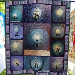 Couple Cat Quilt Blanket  Quilt and Home Decor
