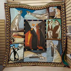 Couple Cat Quilt and Home Decor
