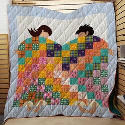 Couple Funny Quilt Blanket and Home Decor