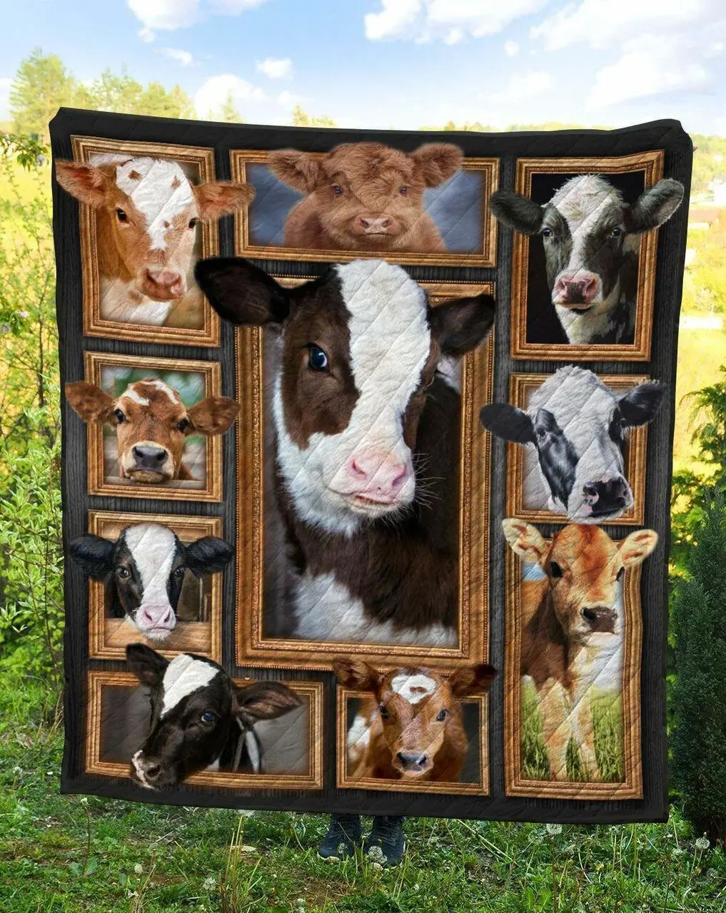 Cow Bi010803C Tbg Quilt Blanket and Home Decor