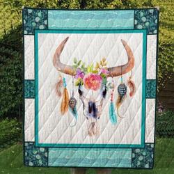 Cow Cl14100163Mdq Quilt Blanket and Home Decor